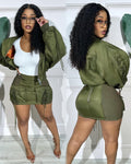 Exclusive custom link for european and american women's apparel: sexy lace-up women's skirt set