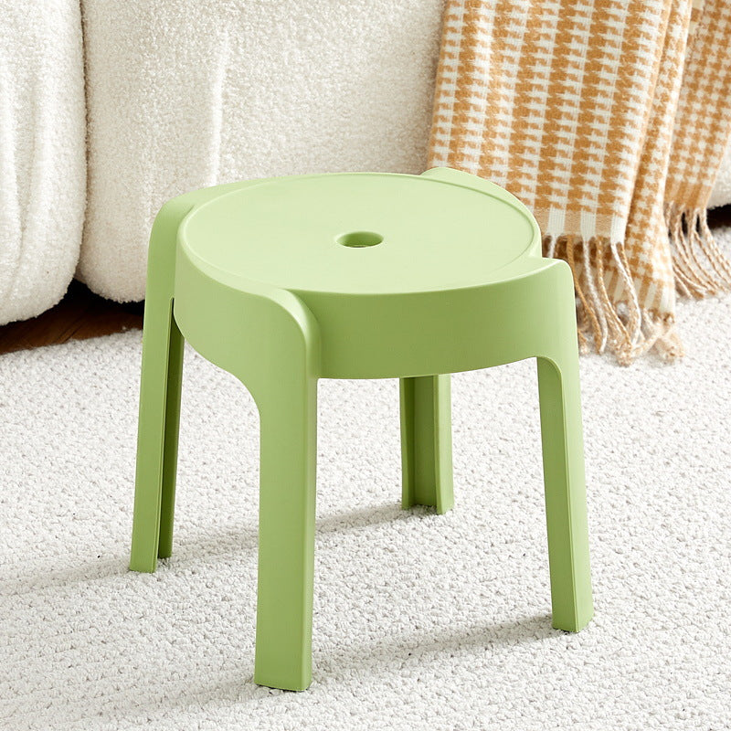 Plastic stool thickenedfor home dining table cooked rubber stool casual high stool scandinavian living room backrest square round windmill new