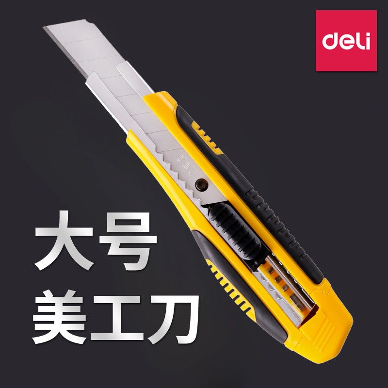 Deli 2047 large utility knife glued plastic paper cutting knife wallpaper knife unpacking wallpaper knife utility knife holder wholesale