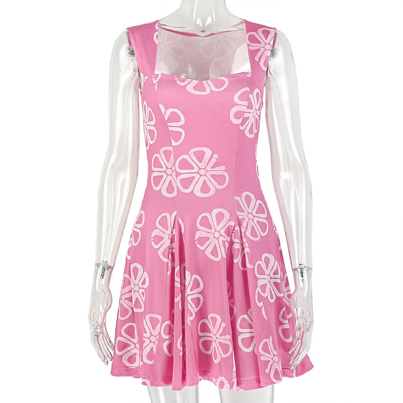 European and american style export sweet minimalist women's dress - age-defying, waist-defining, light luxury a-line dress with spaghetti straps, v-neck, and sleeveless design for spring and summer