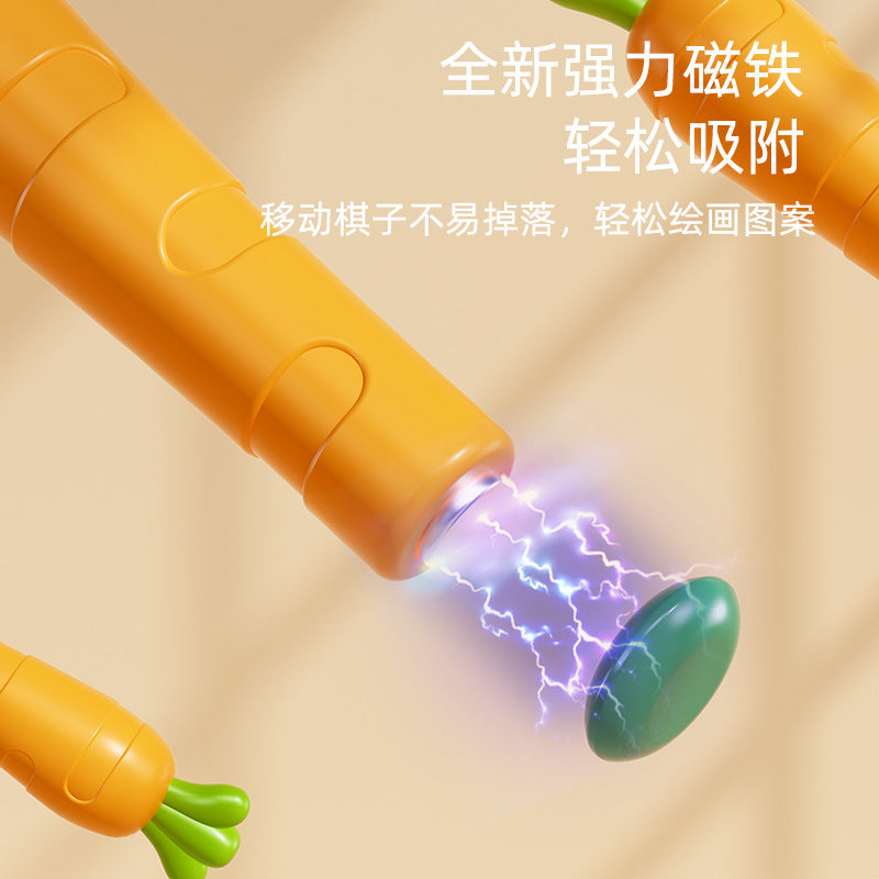 New rabbit magnetic drawing board children's animal puzzle early education puzzle pen control training magnetic drawing board 61 toy