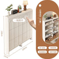Cream style tipping shoe cabinet for home door entrance door entrance cabinet all-in-one space-saving ultra-thin multi-layer storage shoe rack