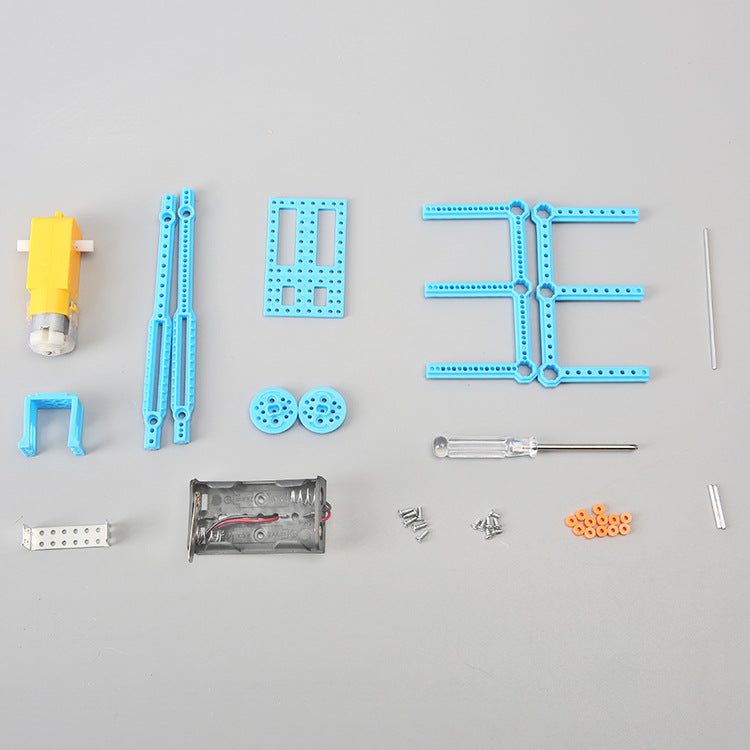 Science and technology small production biped robot DIY children's fun toys, children's handmade scientific experimental model wholesale