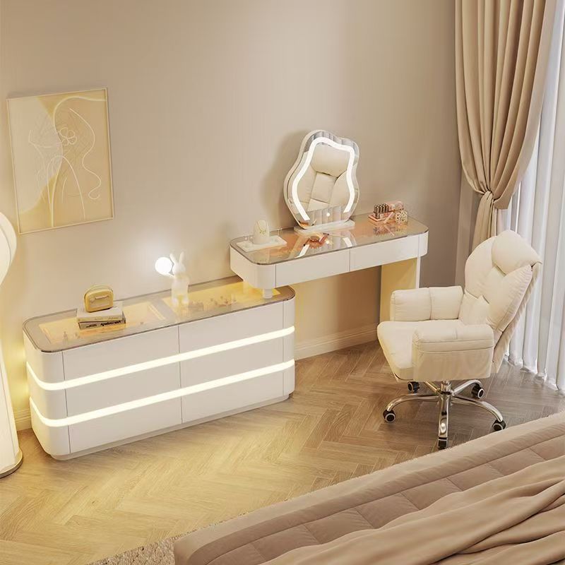 New arrival mirror dressing table for home bedroom classy sense chest all-in-one dressing table casual solid wood long dressing table