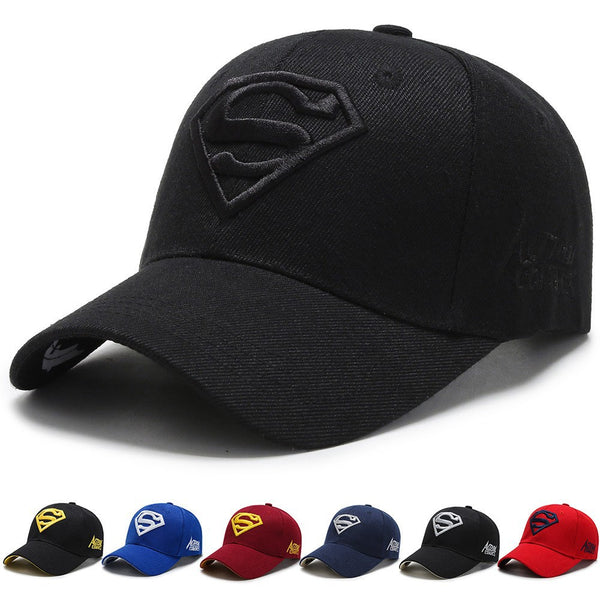 Cross-border new hats, men and women, European and American superman baseball caps, men's autumn and winter peaked caps, outdoor shading and sun protection hats