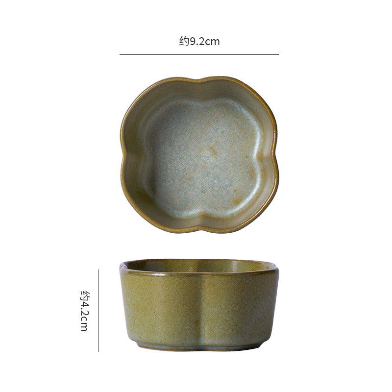 Retro high-looking pastry flower-shaped dish restaurant hotel stylish side dish dipping sauce dish snack snack dish