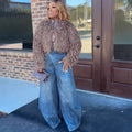European and american women's wide-leg jeans -  cross-border fashion, vintage distressed wash, reversible straight-leg trousers