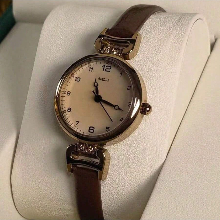 Vintage exam watch for women, student style, high-value, light luxury, british chic, small dial ladies quartz watch