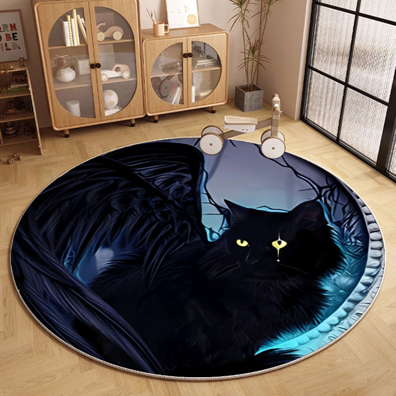cat round carpet living room sofa coffee table floor mat hanging basket rocking chair foot pad bedroom bedside blanket