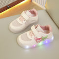 spring/autumn new princess kids' sports shoes - leather upper, led light-up, casual shoes for toddlers and young children (ages 1-6)