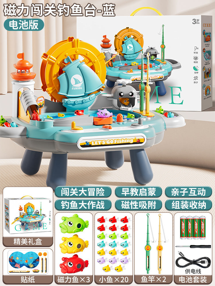 Children's electric magnetic fishing toy - fun early education & brain training - perfect birthday gift for boys & girls - interactive parent-child game