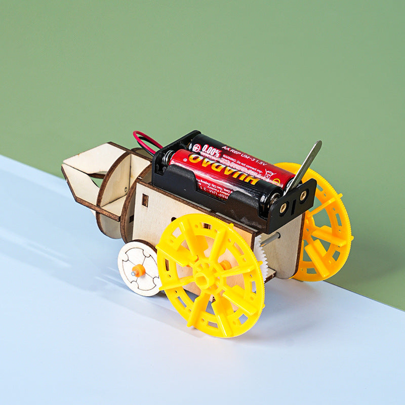 Technology small production drilling robot car children DIY hand-assembled puzzle science experiment set material package