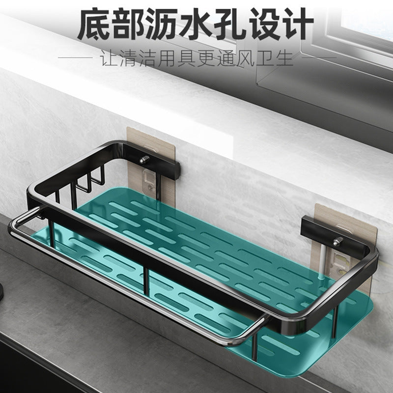 rag rack, kitchen storage rack, shelf, wall-mounted seasoning rack, household sink, sponge drain basket, sink artifact