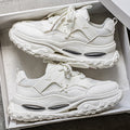 Popular men's shoes winter breathable mesh casual hidden heel dad shoes youth running shock-absorbing sports shoes