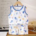 korean style kids' tank top set - new trendy cartoon sleeveless tank top and shorts set for boys and girls