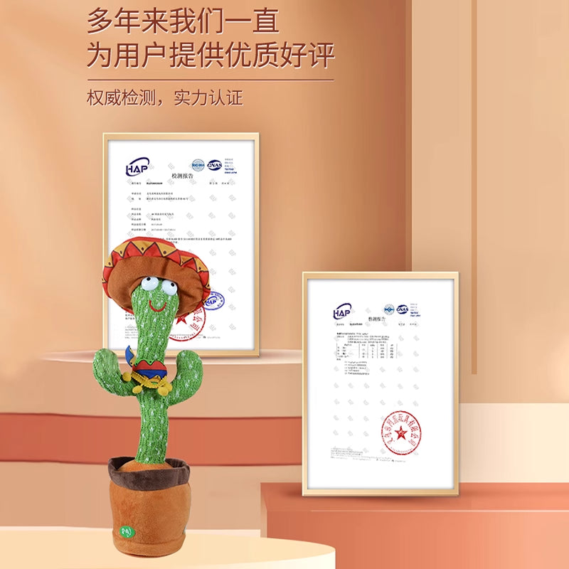 Cactus toy - talking, dancing, singing, recordable musical gift for babies, toddlers, and kids