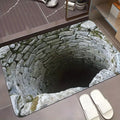 visual trap floor mat flannelfor home bathroom toilet absorbent non-slip mat entrance door mat