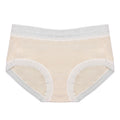 Fashion wholesale 40s cotton lace edge women's underwear mid-waist pure cotton bottom crotch hip-covering quick-drying breathable briefs