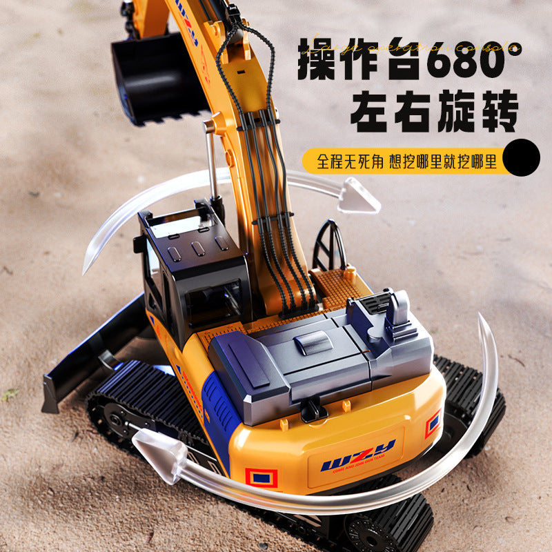 Wholesale hot-selling extra-large remote control multifunctional control console light & music excavator - big toy for boys' construction vehicles