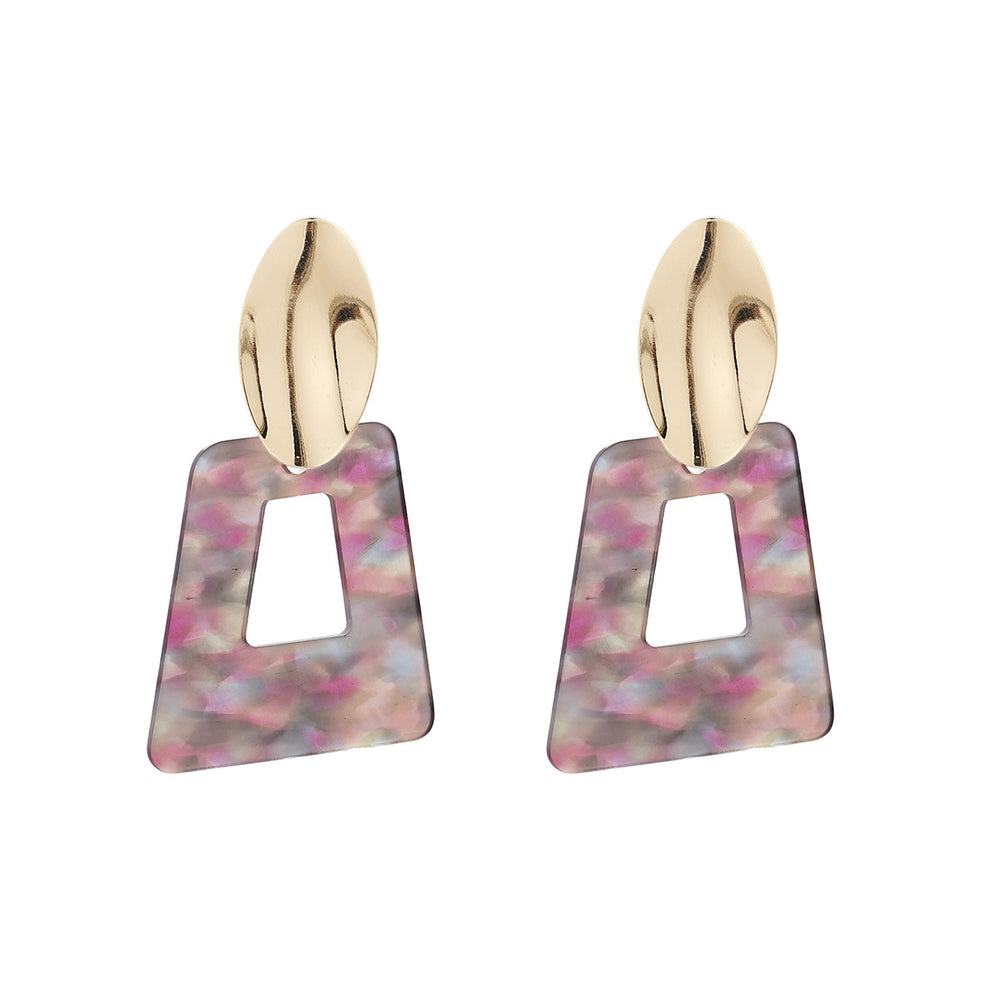 Devil's eye earrings - women's european and american style, gradient irregular geometric fan-shaped studs, unique niche retro sweet & cool earrings