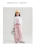 autumn new cartoon girls' and children's korean style soft and skin-friendly top, korean style long-sleeved t-shirt base layer