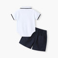 Baby suitsummernew arrival baby boy polotopscasualtwo-piece set thin fashion one-year-old birthday dress