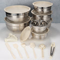stainless steel salad bowl suit egg beater mixing bowl salad bowl mother cover with planer salad bowl