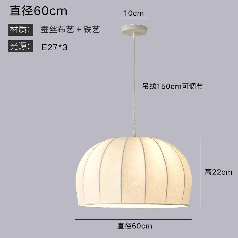 Wabi Sabi Wind Restaurant Silk Chandelier Japanese Retro Zen New Chinese Style Bedroom Study B & B Hotel Engineering Lighting