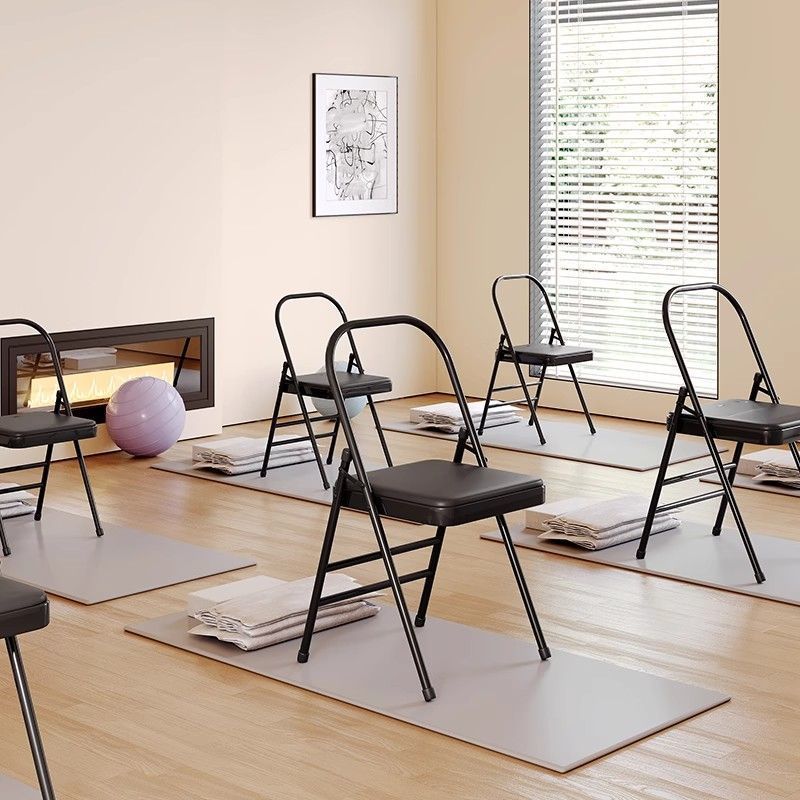 Thickened yoga yoga chair iyengar auxiliary yoga chair pu surface professional yoga chair auxiliary chair foldable chair