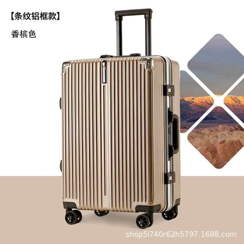 Manufacturer aluminum frame suitcase 24-inch password case 20-inch student fashion boarding case 26-inch universal wheel suitcase