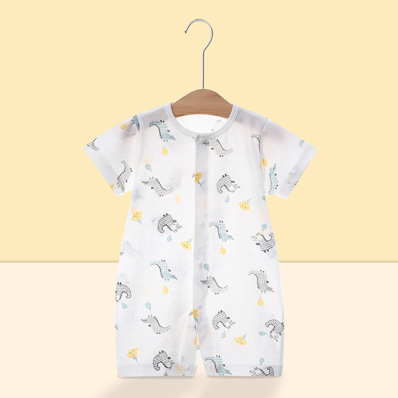 Wholesale baby rompers - spring/summer lightweight air conditioning suits, baby pajamas, long-sleeve onesies, crawling suits, newborn clothes