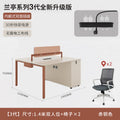 Modern minimalist desk and chair set - available in 2, 4, or 6 seater configurations - office furniture for employees and workstations