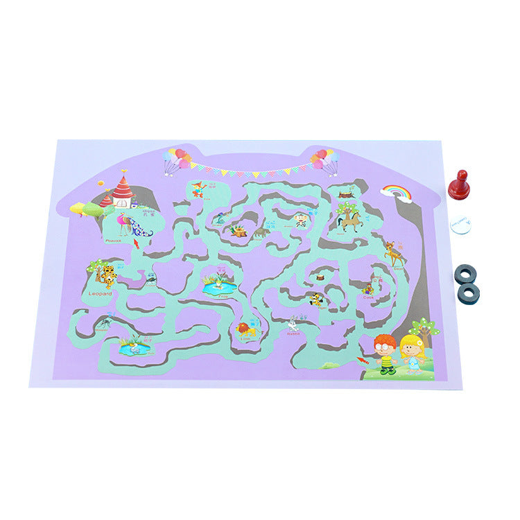 Magnet walking maze, technology small production small experiment puzzle play teaching aids popular science children DIY handmade creative early education