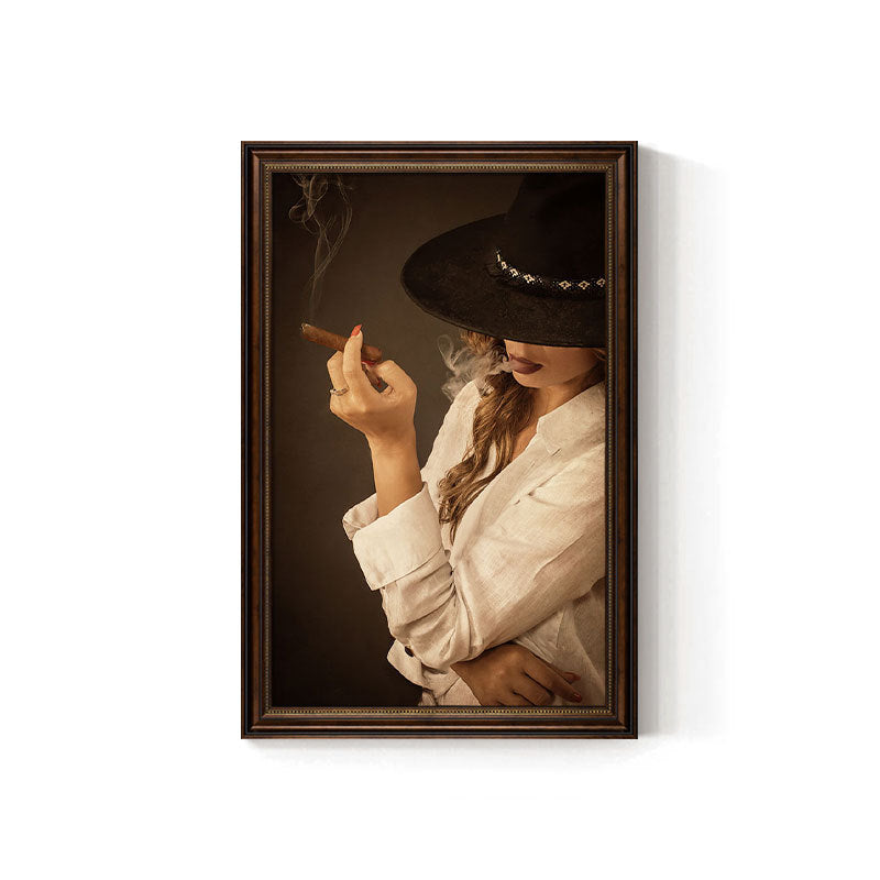 Cigar bar hanging painting American retro beautiful woman bar KTV box wall decoration painting industrial style tobacco and alcohol shop mural