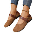 Export spring autumnew arrival suede soft leather mary jane shoes women's easiest for match soft bottom two-wear velcroflatsflats