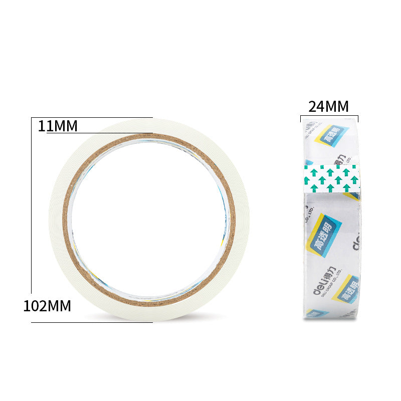 Deli 30133 Student office household 24mm * 60y sealing scotch tape, packing narrow tape 12 rolls/cylinder