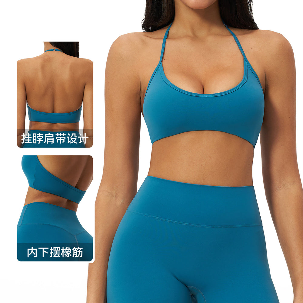 Seventy billion new backless bra shockproof quick-dry compression sports bra for outdoor fitness and running - model 2551