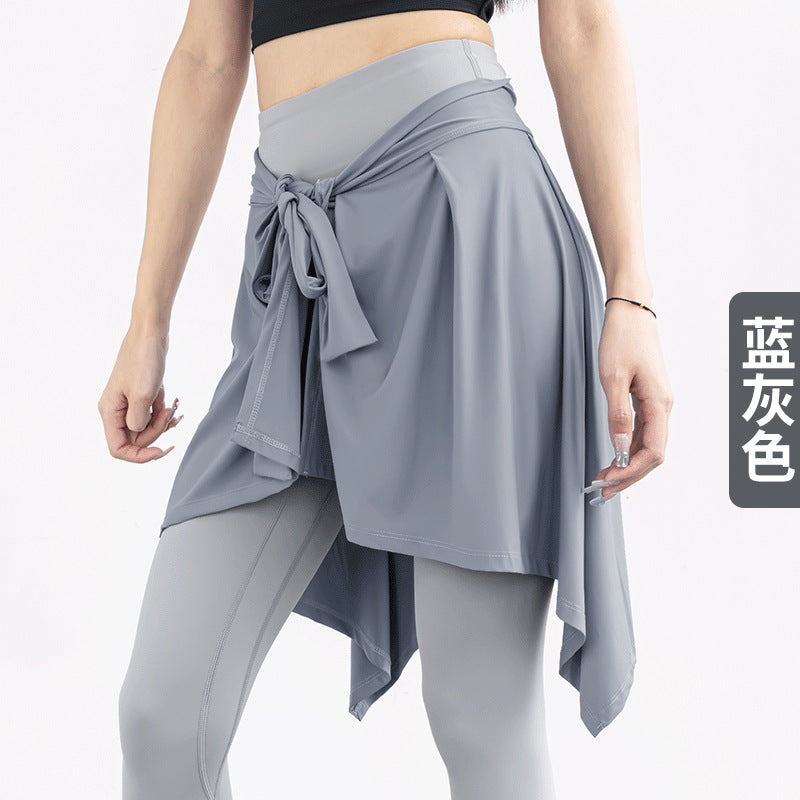 Anti-light one piece skirt strap sports yoga skirt fake two pieces yoga skirt ballet dance skirt yoga dress