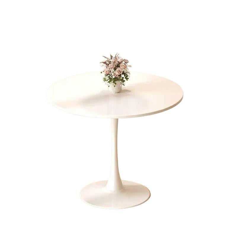 White nordic table balcony round casual negotiation milk tea coffee shop table and chair dining table tulip round table dining table