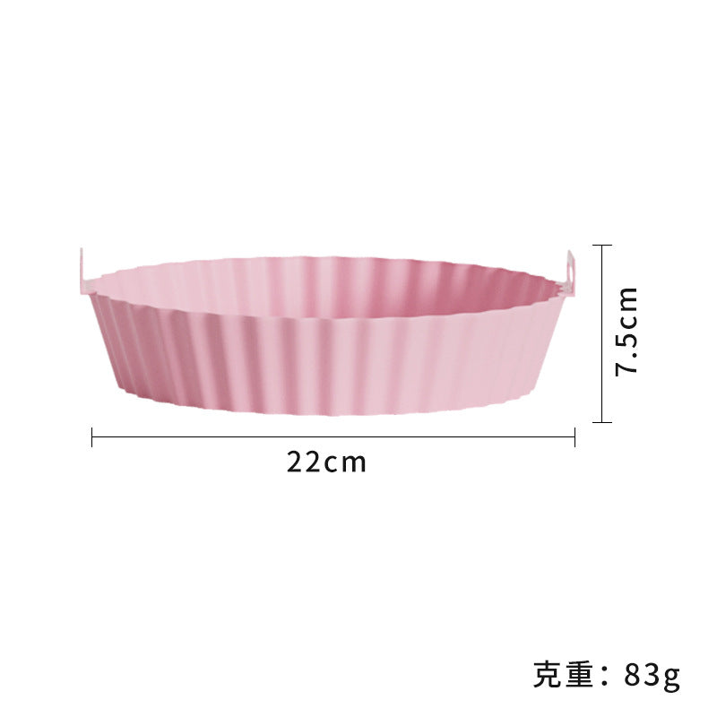hot-selling silicone baking pan, high temperature resistant air fryer, easy to clean round baking mold, for home silicone baking pan