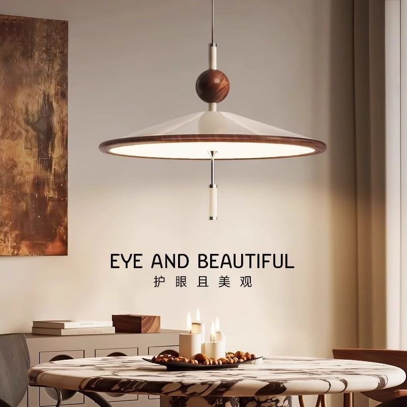 Log wind new Chinese style tea room wind chime chandelier cream wind restaurant light advanced sense room wabi sandy wind zen lighting