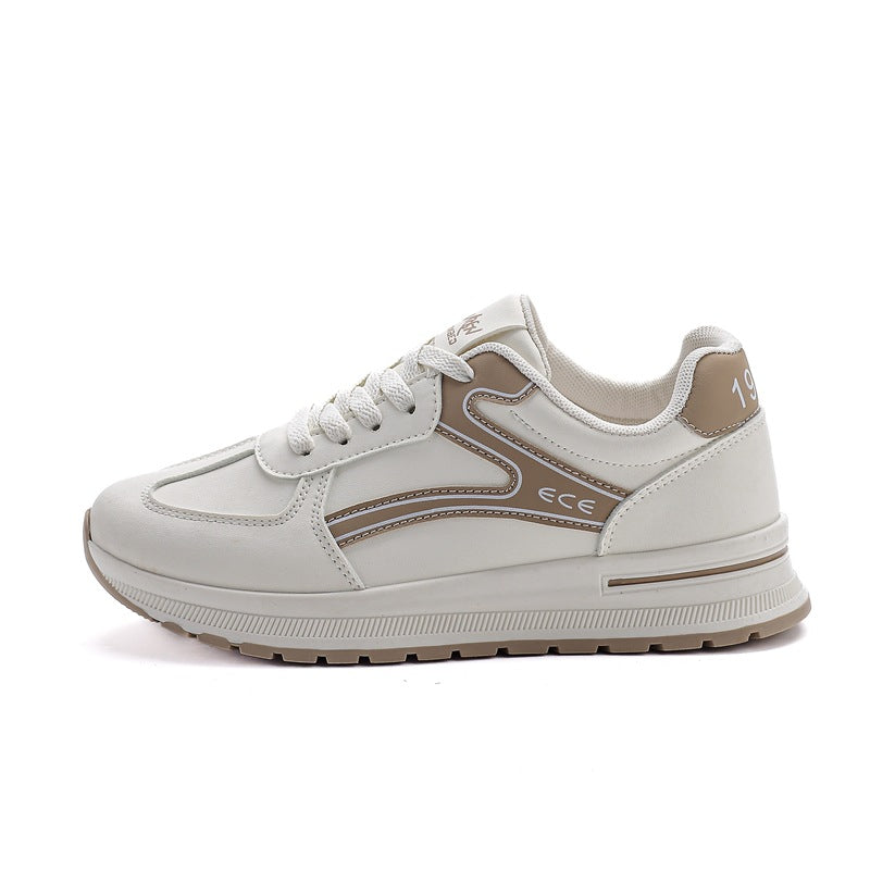 plus size flat sneakers, white canvas shoes, lightweight soft sole non-slip women's autumn skate shoes, casual sneakers for women