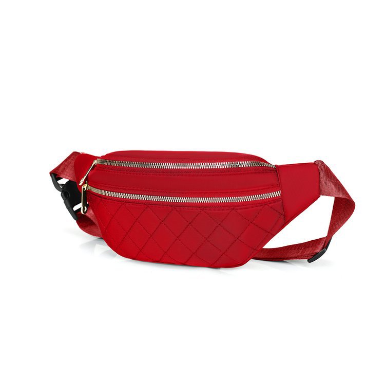 Foreign trade new diamond fashion breast bag outdoor sports versatile mobile phone fanny pack large capacity casual shoulder messenger bag