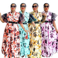 new african plus size women's printed dress - in stock -  &  - bubble sleeve maxi dress