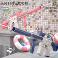 bestseller: m416 electric water gun - automatic, high-pressure, powerful water blaster for kids - perfect for outdoor water fights, beach fun, and water play