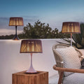 Outdoor waterproof floor lamp villa courtyard light terrace balcony light outdoor hand-woven lawn lamp bedroom table lamp