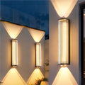 Up and down luminous outdoor wall lamp changhong glass waterproof courtyard gate side lights villa exterior wall
