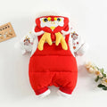 Baby winter thickened clothes red romper festive new year outfit infant toddler new stylish super cute bodysuit trendy