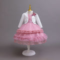 Ready-to-ship wholesale children's three-piece dress set, kids' formal gown, tulle princess dress, girls' dress, baby dress