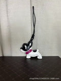 Crazy ins puppy pendant cartoon rocking dog leather pendant handmade goatskin bag pendant car keychain